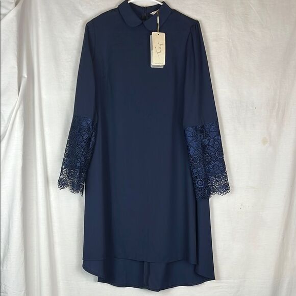 NWT Dark Blue Knee Length Loose Dress Tuay Guler - Picture 1 of 6